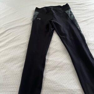 Under Armour Kids Black and Gray Patterned Leggings